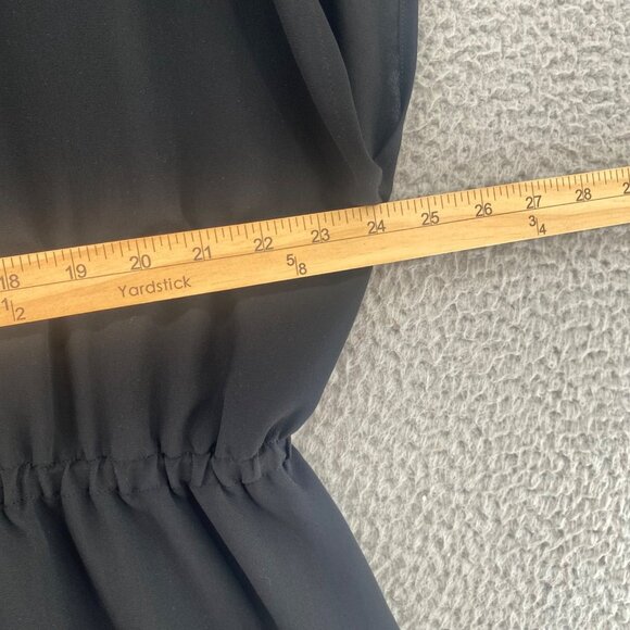 J Jill Dress Womens 2X Plus Black Wearever Chiffon Duster Tie Waist Cap Sleeve - Picture 8 of 10